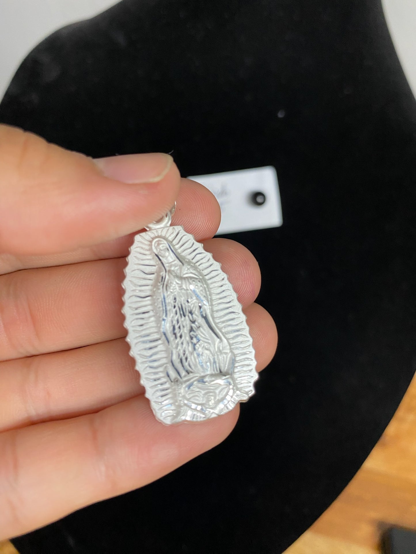 925 Plata de Mexico la virgencita 2 pulgadas