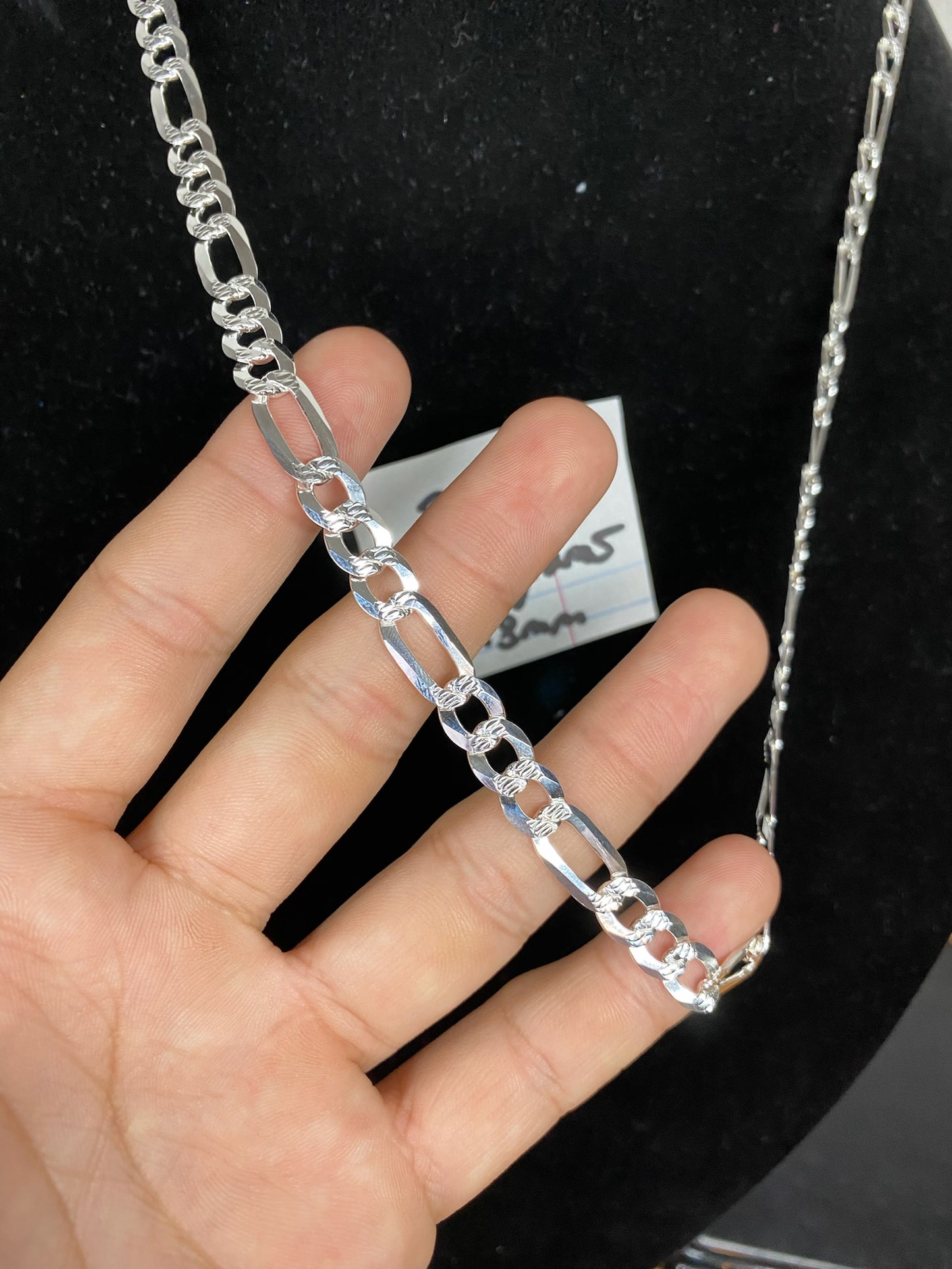 925 silver Figaro chain