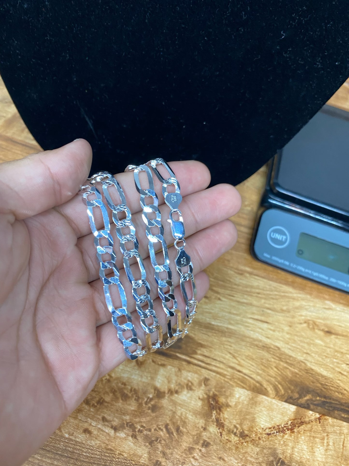 925 silver Figaro chain