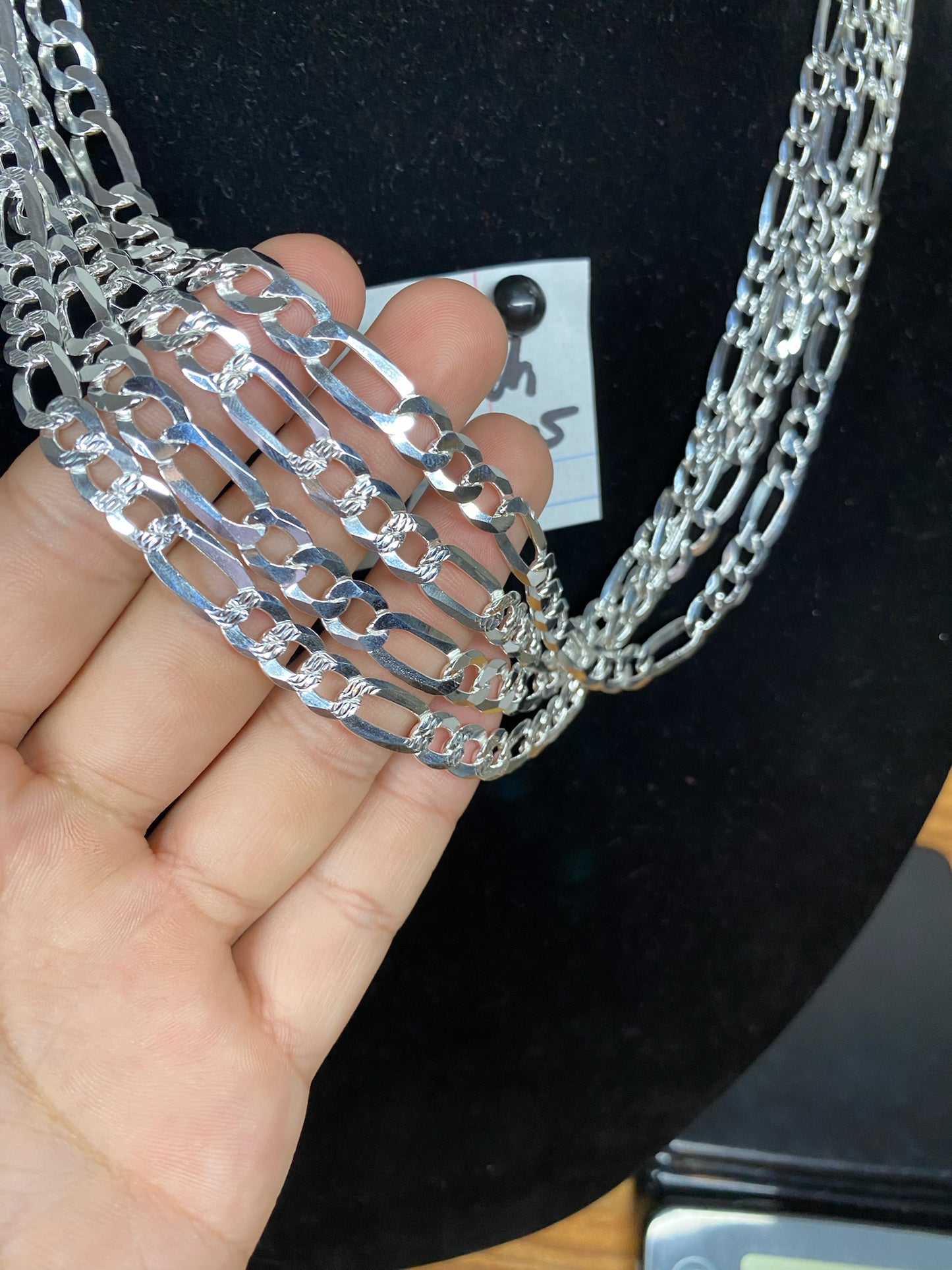 925 silver Figaro chain