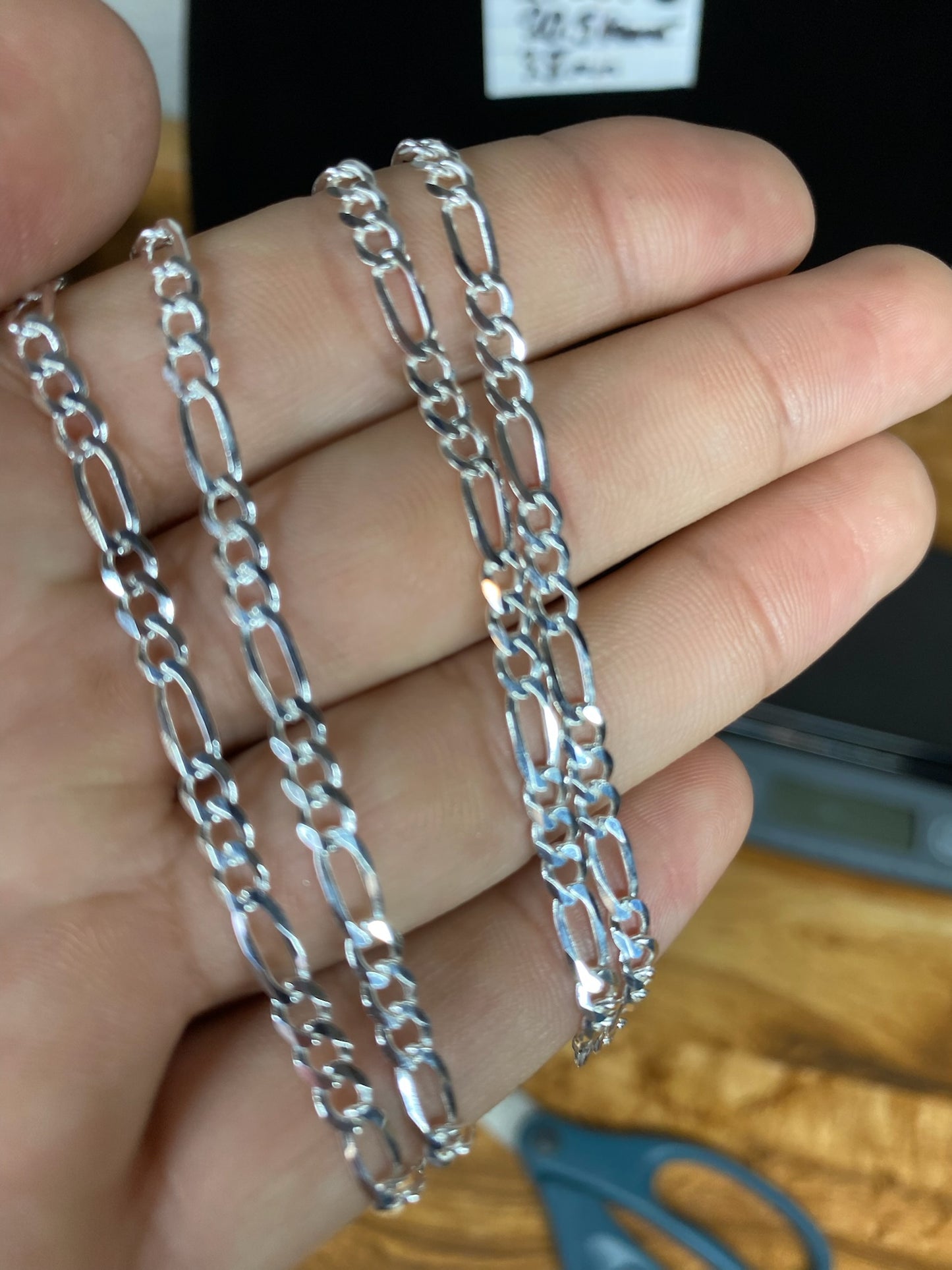 925 silver Figaro chain 24inch